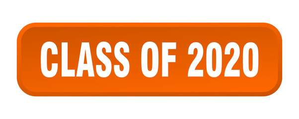 class of 2020 button. class of 2020 square 3d push button