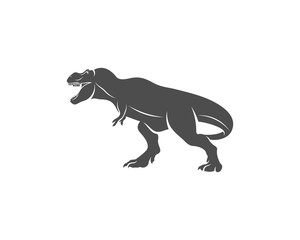 Obraz na płótnie Canvas T rex logo design template. vector illustration