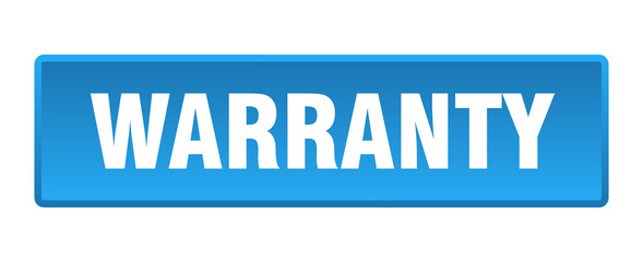 warranty button. warranty square blue push button