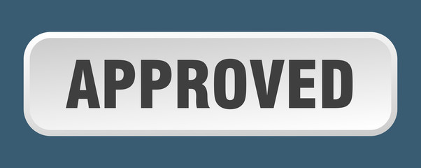 approved button. approved square 3d push button