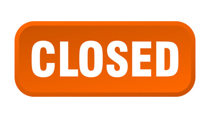 closed button. closed square 3d push button