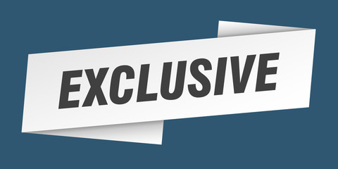 exclusive banner template. exclusive ribbon label sign