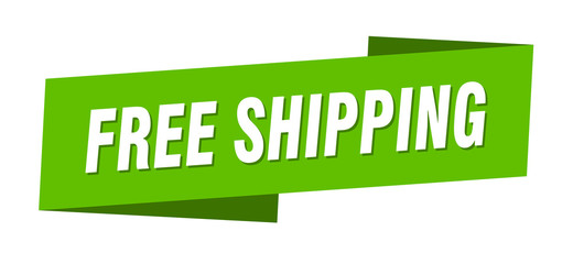 free shipping banner template. free shipping ribbon label sign