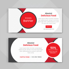 Web Banner Design. Delicious Food & Restuaruant Concept Bannar Design .