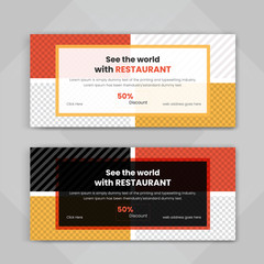 Web Banner Design. Food & Restuaruant Concept Bannar Design .