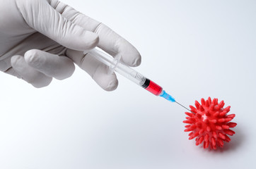 Injection for treatment of diseases, epidemics flu, and coronavirus. Vaccine for treatment pandemic...