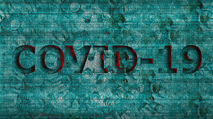 Covid-19 text banner background pattern wallpaper