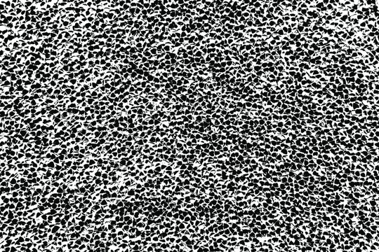 Grunge texture of a rough surface with noise, grain. Abstract background of buckwheat grains. Vector illustration. Overlay template.