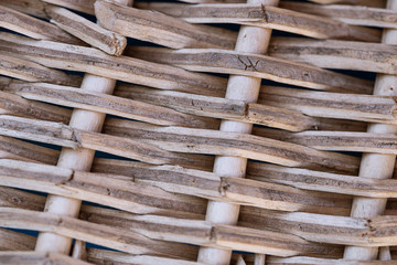 wicker basket texture close-up
