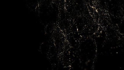 Golden Glitter Splash background, Magical Particles