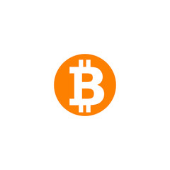 Bitcoin currency icon logo design vector