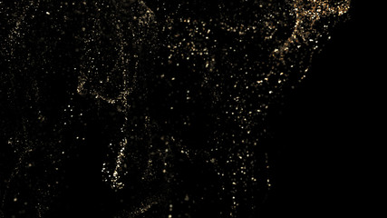 Obraz premium Golden Glitter Splash background, Magical Particles