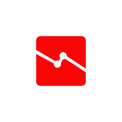 Down trend chart icon logo design