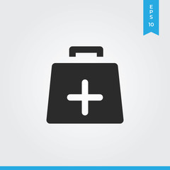 First aid kit vector icon, simple sign for web site and mobile app.