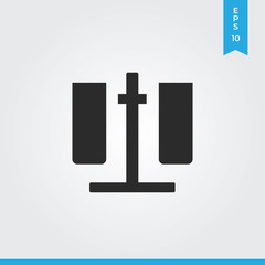 Fototapeta premium Test tubes vector icon, simple sign for web site and mobile app.