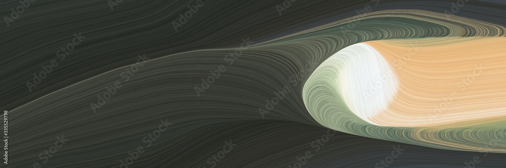 Poster abstract dynamic curved lines dynamic designed horizontal header with dark slate gray, wheat and gray gray colors