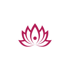 Beauty Vector lotus flowers design logo