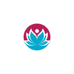 Beauty Vector lotus flowers design logo