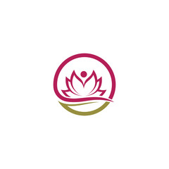 Beauty Vector lotus flowers design logo