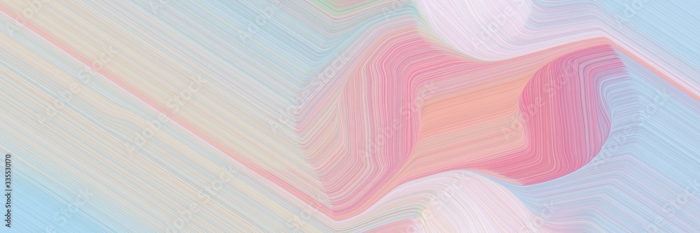 Poster abstract dynamic curved lines flowing header with light gray, baby pink and pale violet red colors