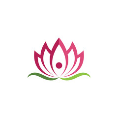 Beauty Vector lotus flowers design logo