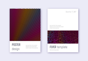 Minimalistic cover design template set. Rainbow ab