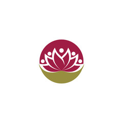 Beauty Vector lotus flowers design logo
