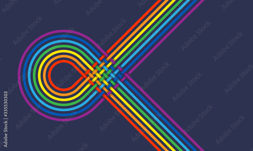 Poster abstract color lines background. rainbow design.