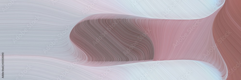 Poster abstract dynamic curved lines modern header design with silver, pastel gray and pastel brown colors