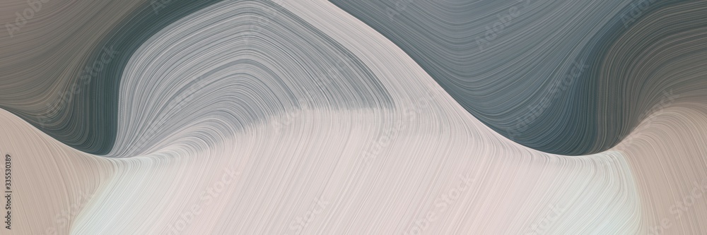 Aufkleber abstract dynamic curved lines decorative horizontal header with silver, dark slate gray and gray gray colors
