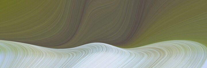 abstract dynamic curved lines dynamic header with pastel brown, dark olive green and light gray colors