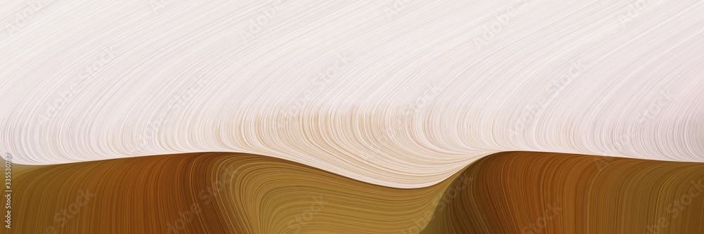 Aufkleber abstract dynamic curved lines artistic header design with brown, antique white and tan colors. elegant curved lines with fluid flowing waves and curves