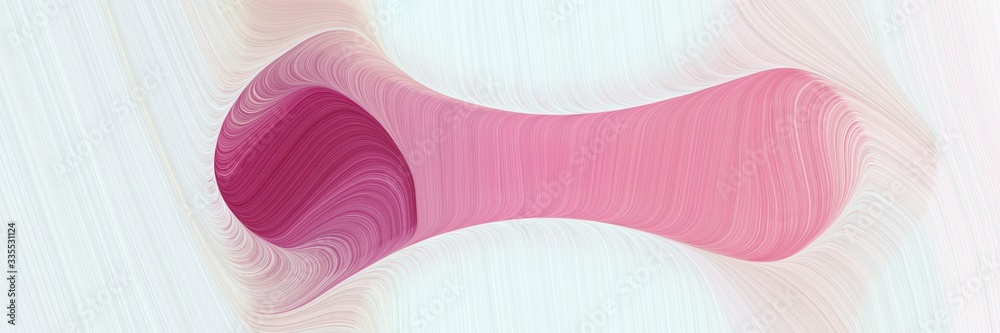 Poster abstract dynamic curved lines surreal banner with lavender, moderate pink and pastel magenta colors