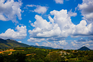 mountain landscape with clouds