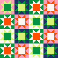 Scandinavian Minimalistic Geometric Surface Seamless Pattern Green