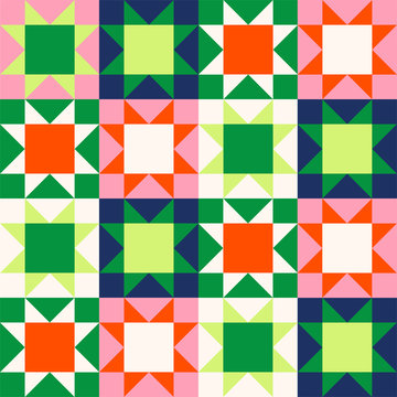 Scandinavian Minimalistic Geometric Surface Seamless Pattern Green
