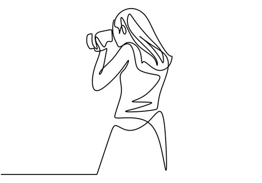 A simple sketch of photographer Royalty Free Vector Image