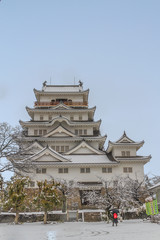 Obraz premium 冬の福山城の風景