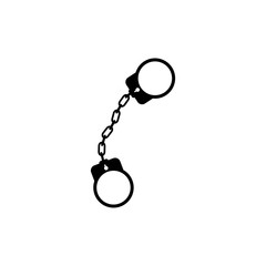 Handcuffs icon isolated on white background. Simple handcuffs icon sign and symbol vector illustration