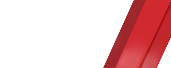 White background with multi colored red shiny stripes on right.