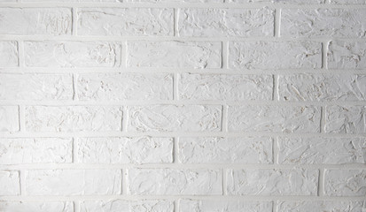 White background stylized as a brick wall