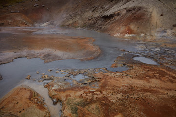 Fumarole fields Seltun Iceland