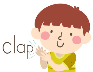 Kid Boy Sound Clap Illustration