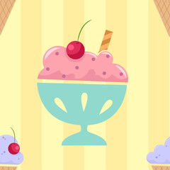 Seamless Ice Cream Background Illustration