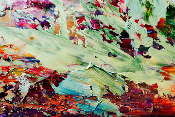 Colorful abstract background wallpaper. Modern motif visual art.  Mixtures of oil paint. Trendy...