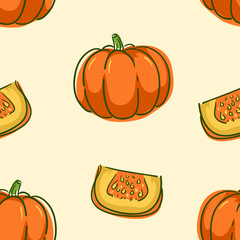Seamless Pumpkin Background Illustration
