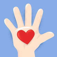 Hand Kid Heart Illustration