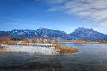 Forggensee im bayerischen Allgäu