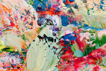 Colorful abstract background wallpaper. Modern motif visual art.  Mixtures of oil paint. Trendy...
