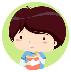 Kid Boy Adjective Salty Illustration